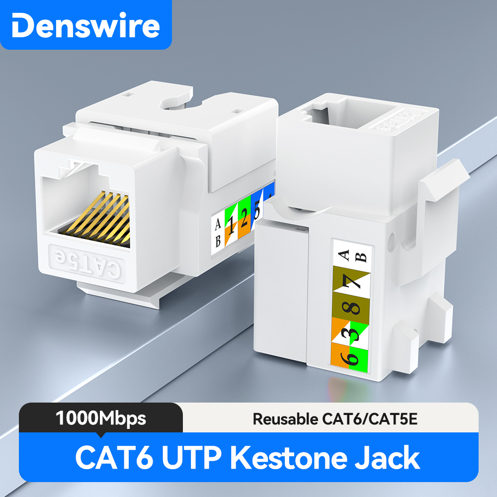 Rj45 Jack - Разъем Keystone Denswire RJ45 Cat5E/6, неэкранированный