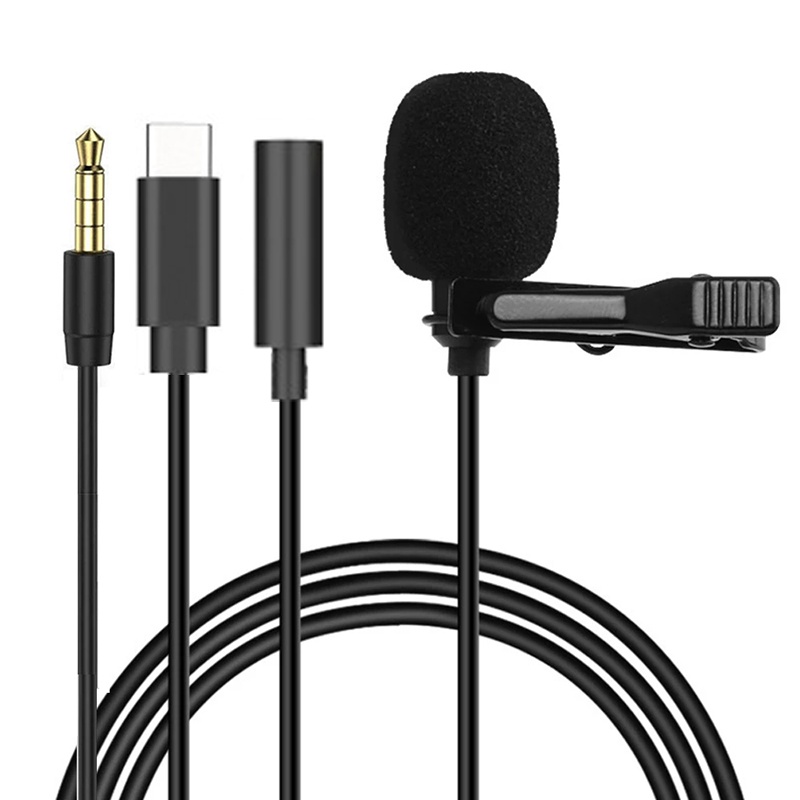 Microphone Capsule - 1,5 м мини-портативный петличный микрофон, конденсаторный