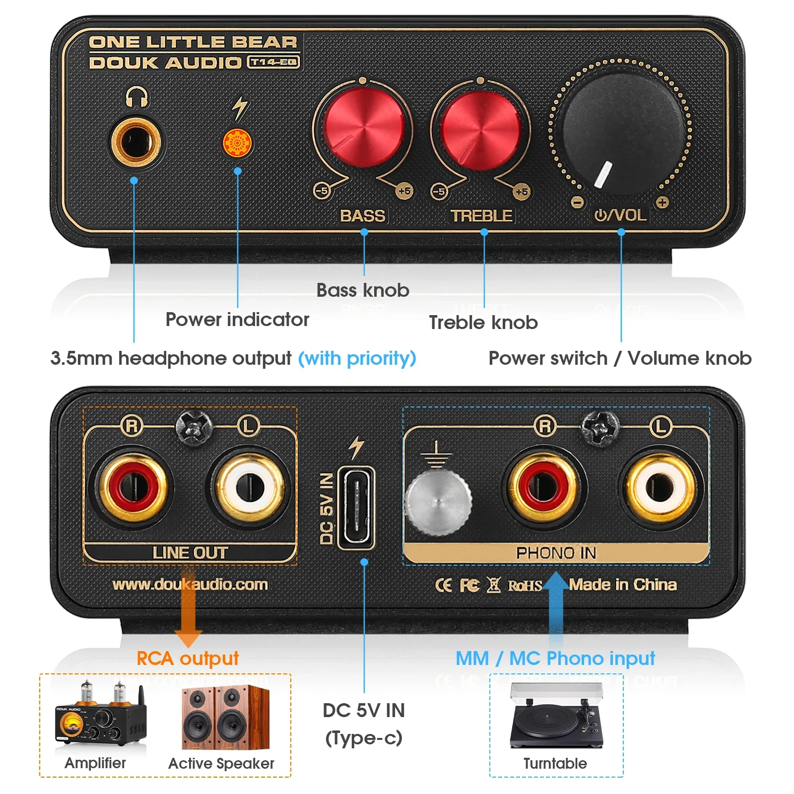 Douk Audio T14-EQ Stereo RIAA  – обзор и цена Passive Preamp