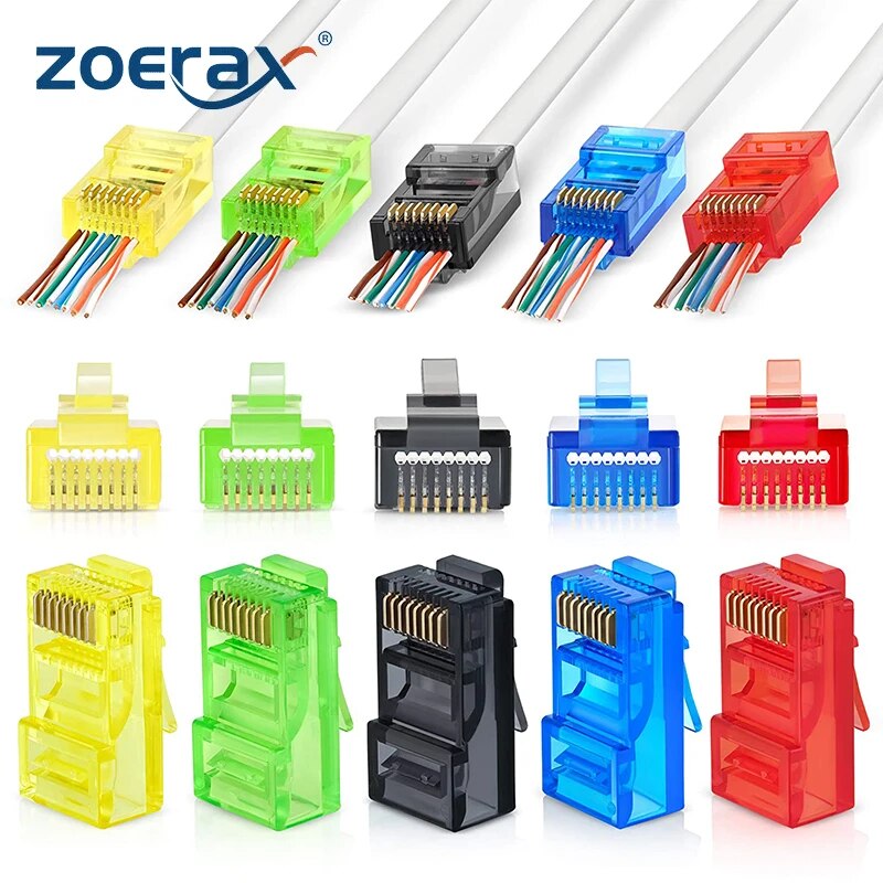 50 шт. сквозные разъемы RJ45 C – обзор и цена Rj45 Jack